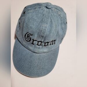 Grooms Denim Baseball Hat